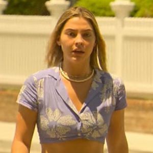 Urban Outfitters lilac hibiscus top